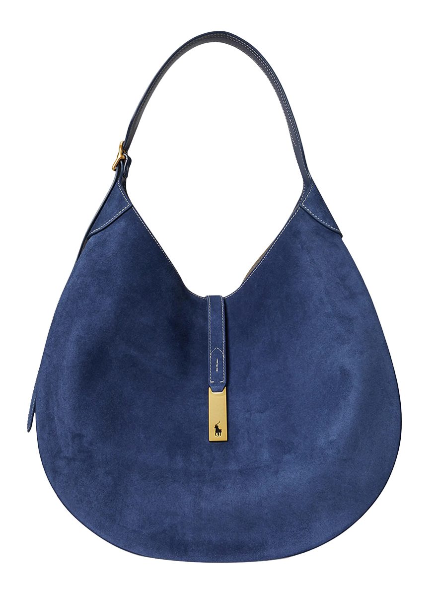 Polo Ralph Lauren Polo ID Suede Medium Shoulder Bag