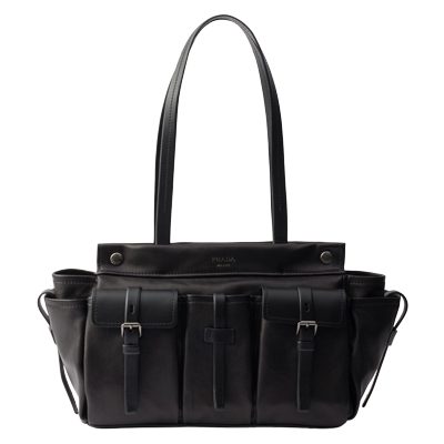 Prada Route large leather tote bag