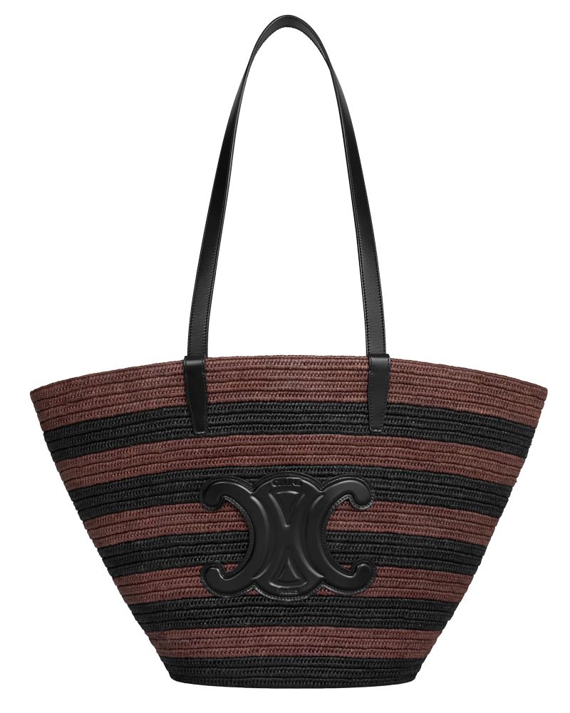 Celine Raffia Striped Panier