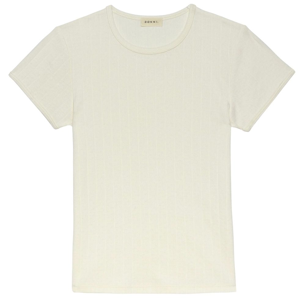 Donni White Baby Tee