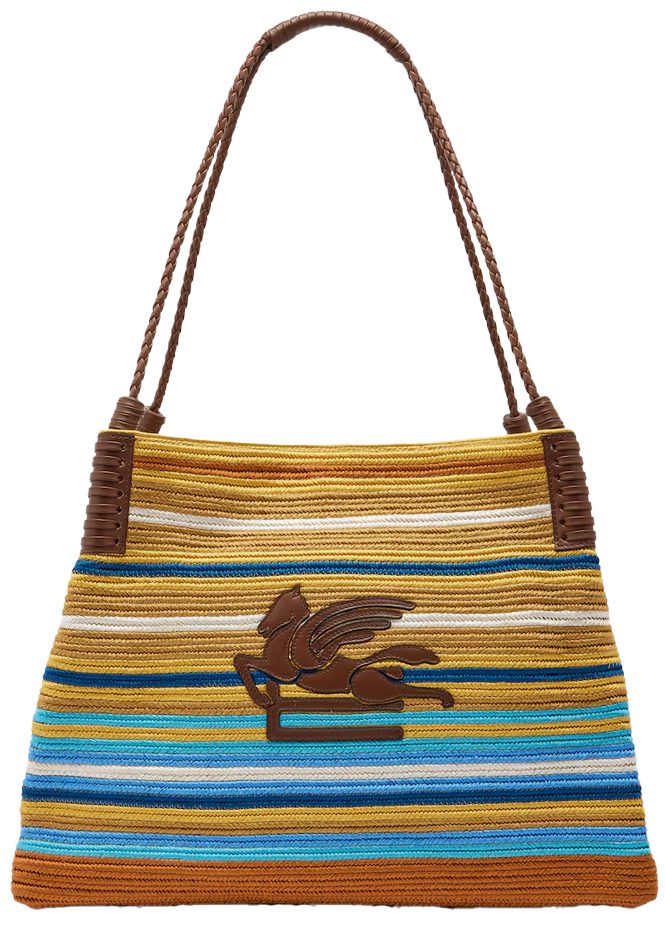 Etro Striped Crochet Tote