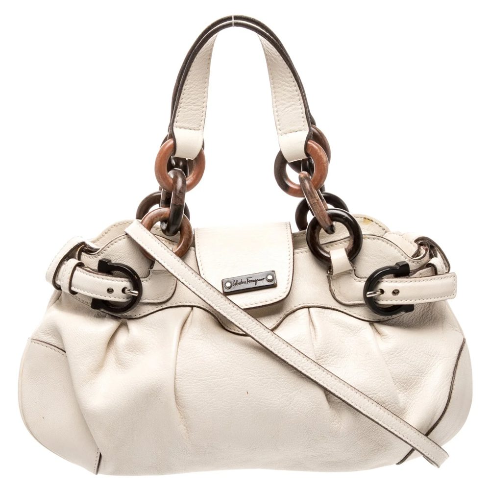 Ferragamo White Vintage Bag