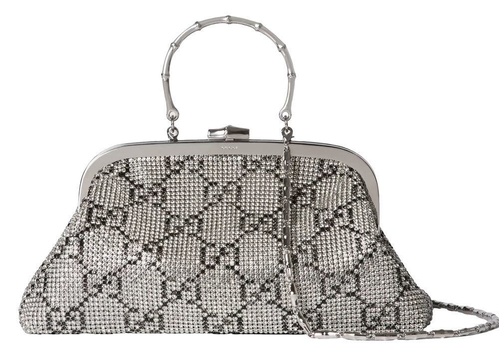 Gucci Crystal Mesh Top Handle Bag