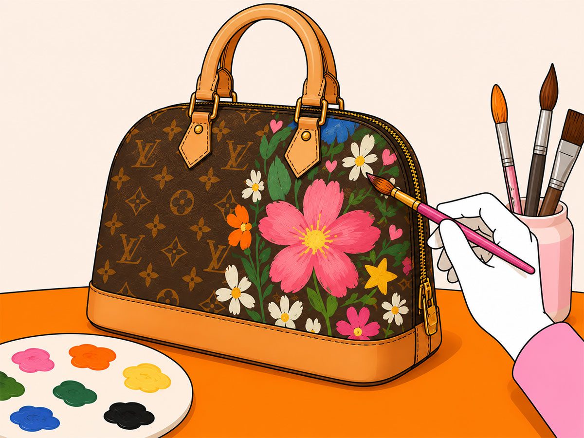 Painted Fake LV Alma Painted Fake LV Alma