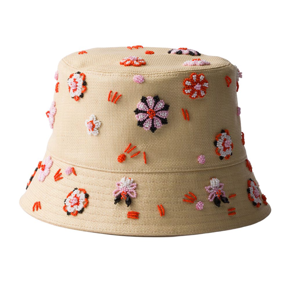 Prada Embroidered canvas bucket hat