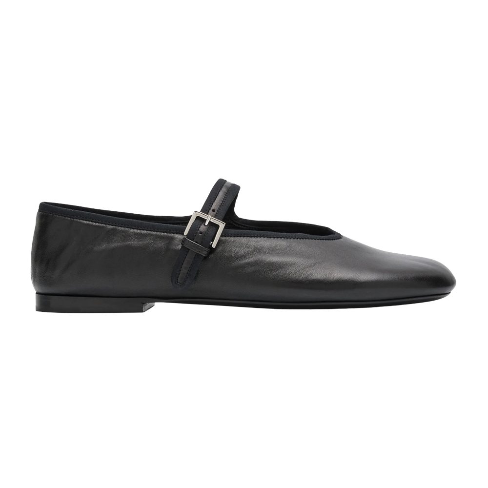 The Row Boheme Leather Mary Jane Ballerina Flats