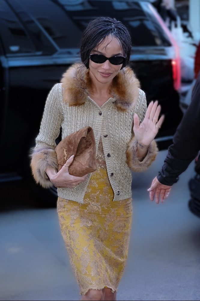Zoe Kravitz Saint Laurent Clutch
