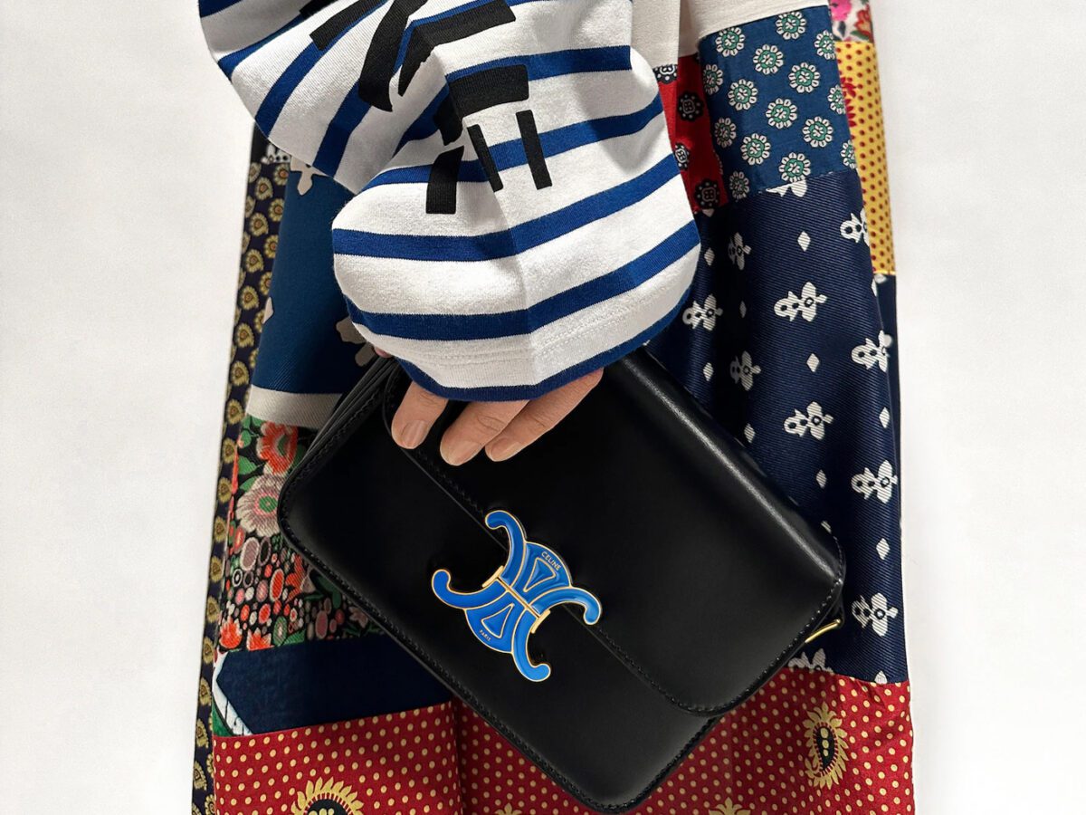 Celine Enamel Triomphe Bag