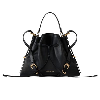 Givenchy Small Voyou Bucket bag in shiny leather in Black