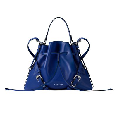 Givenchy Small Voyou Bucket bag in shiny leather in Blue