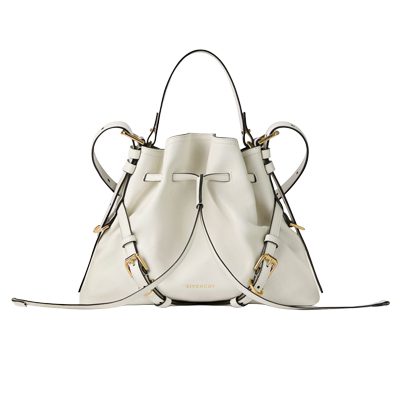 Givenchy Small Voyou Bucket bag in shiny leather in Ivory