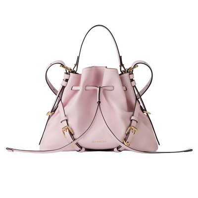Givenchy Small Voyou Bucket bag in shiny leather in light pink
