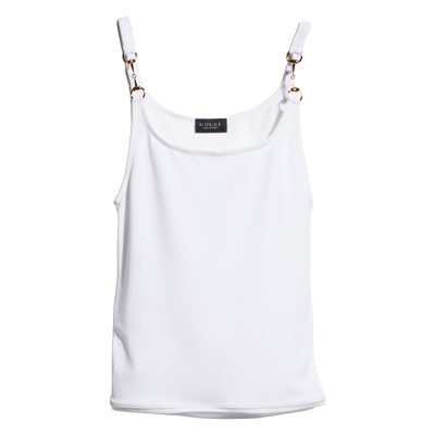 Gucci Viscose cre?pe jersey top with Horsebit