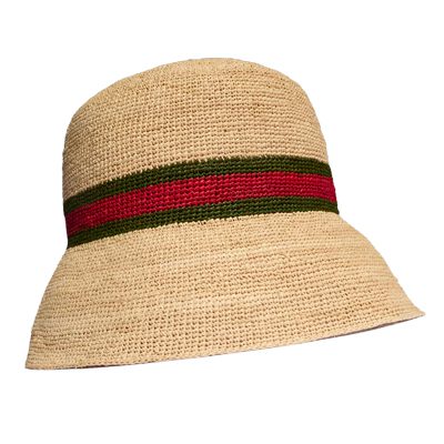 Gucci Woven fabric hat with Web