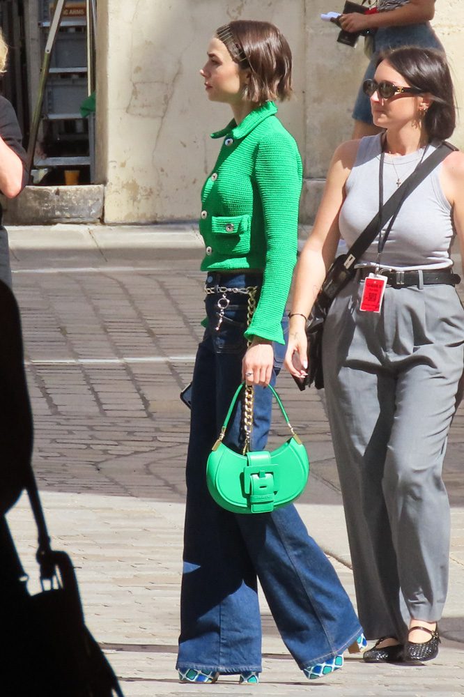 Lily Collins Emily In Paris Filming