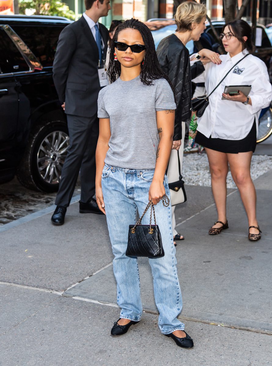 Myha'la Herrold Chanel mini shopping bag