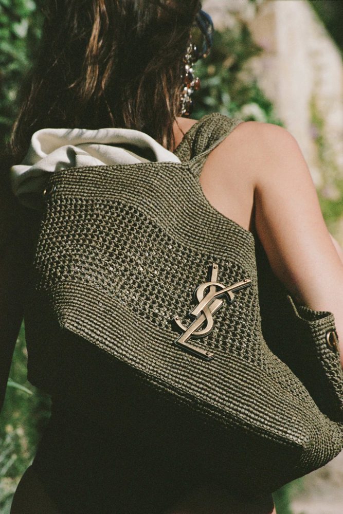 Saint Laurent iCare Raffia