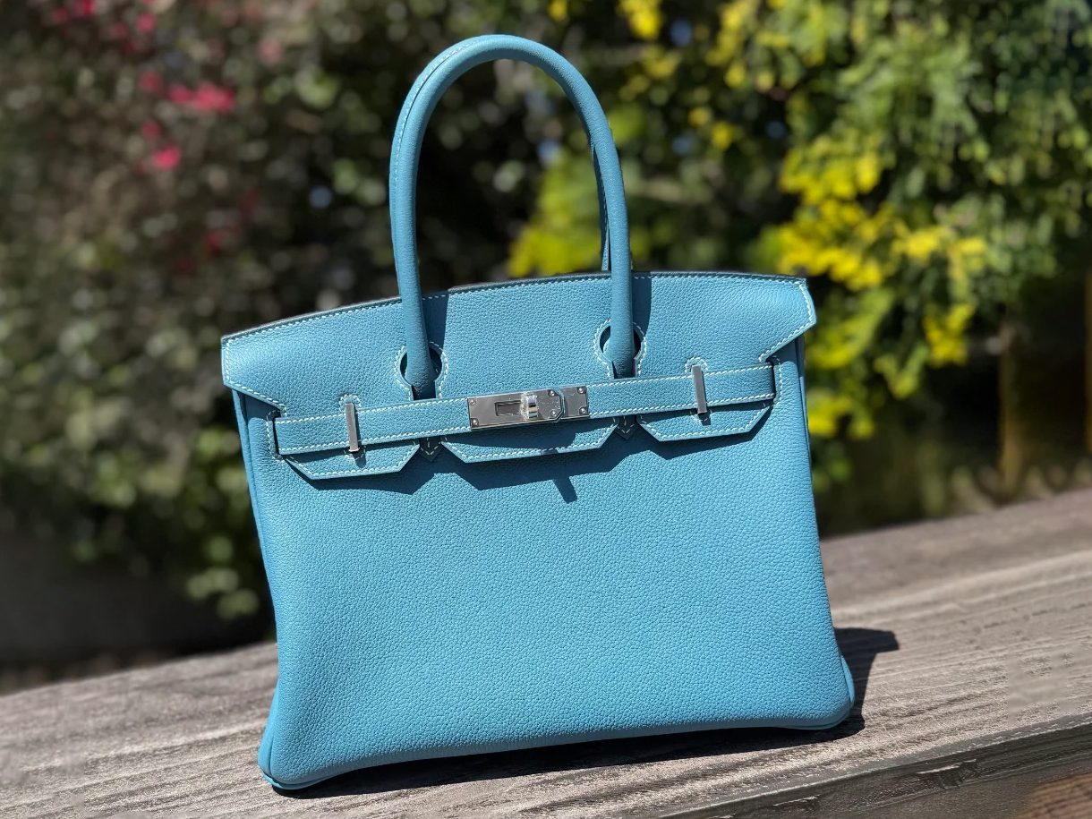 Front Page 3 hermes Birkin 30 in Bleu Jean togo leather