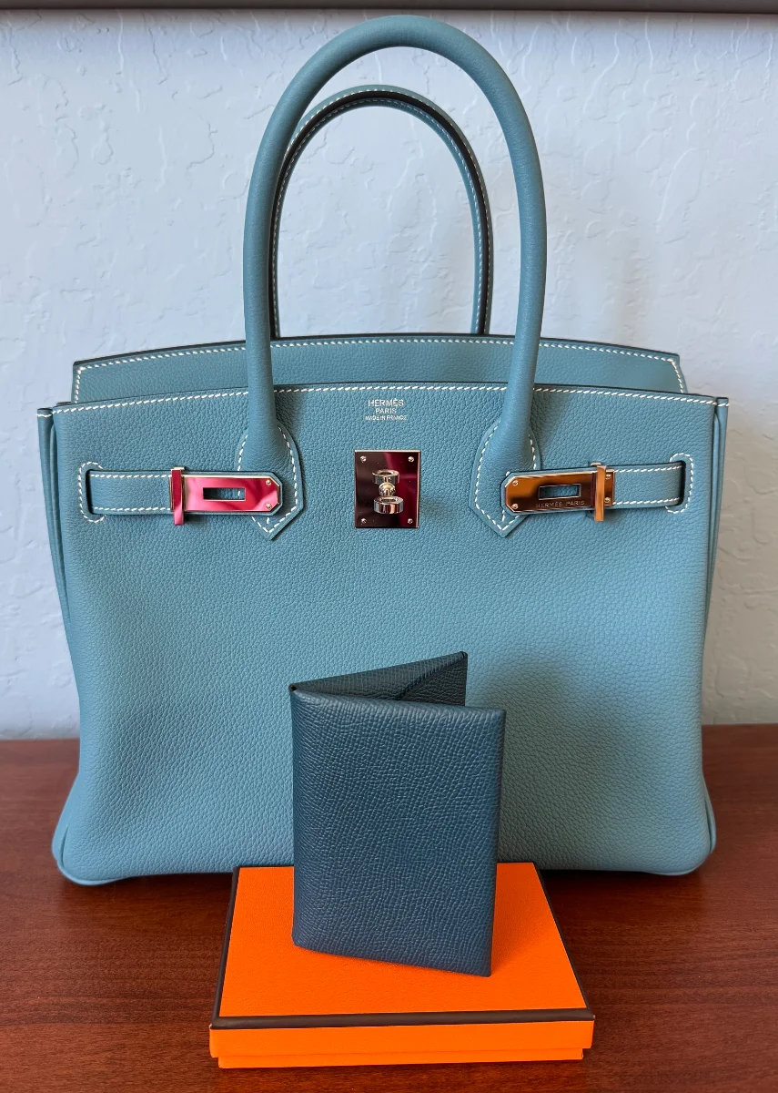 Hermes Calvi Duo in Colvert Epsom