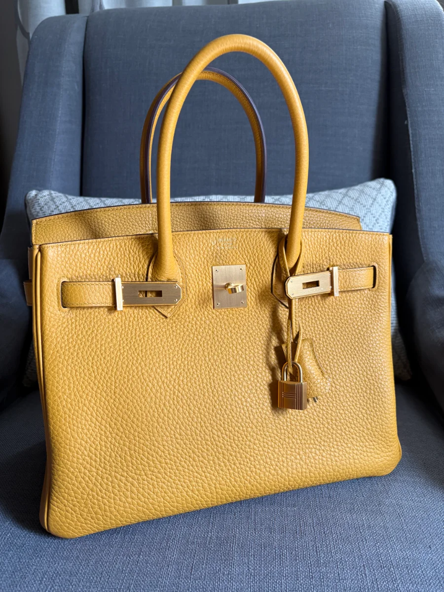 Hermes birkin 30 Jaune Ambre Togo BGHW