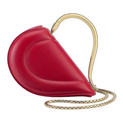 Bvlgari Serpenti Cuoricino Mini Top Handle Bag Red