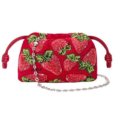 Loewe Mini Flamenco purse in beaded crochet