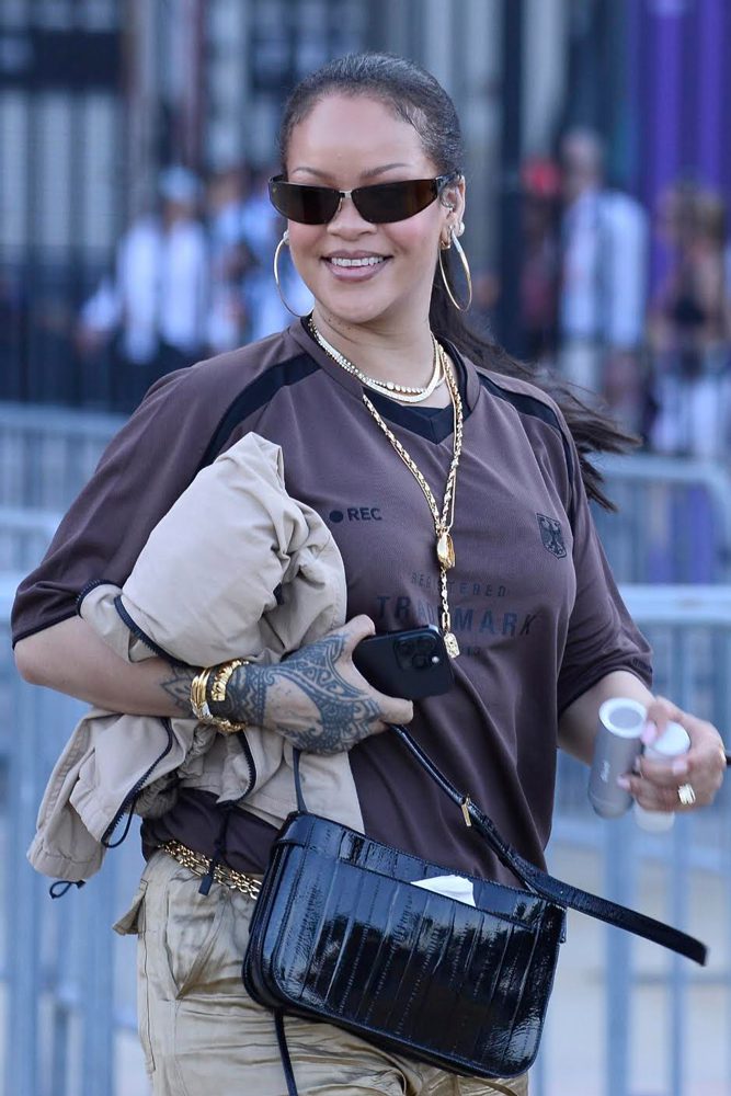 Celebrity Bag Lovers Celebrated Spain's FIFA World Cup Win With Bags From Chanel, Gucci, and More 4 Rihanna Ferragamo Bag FIFA World Cup