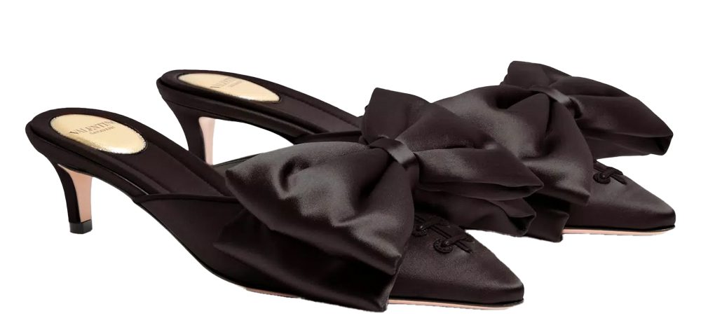 Valentino Yolande Satin Mules