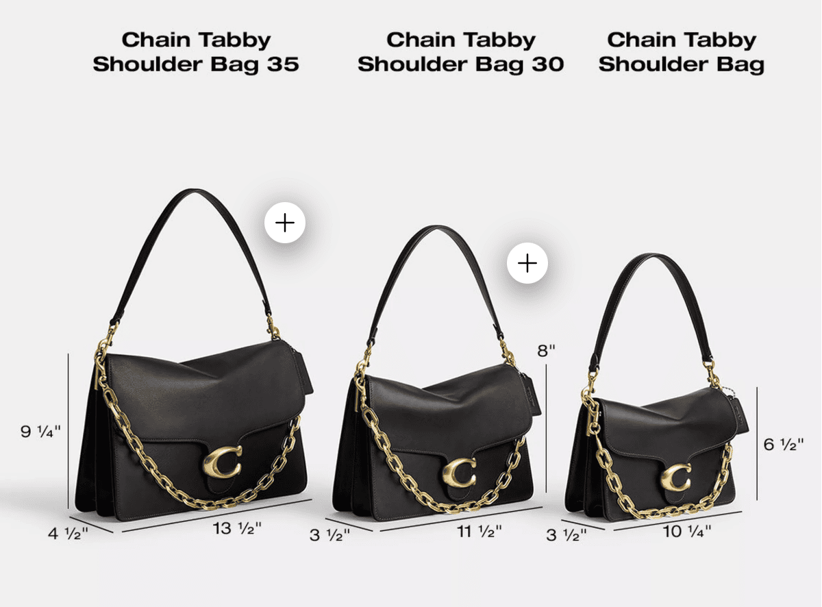 Chain Tabby Sizes