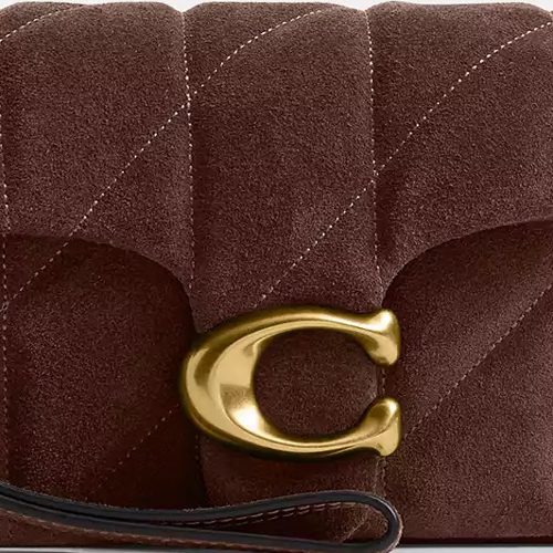 Coach Tabby Chain Crossbody Bag 19 With Quilting Brass Dark Chocolate
