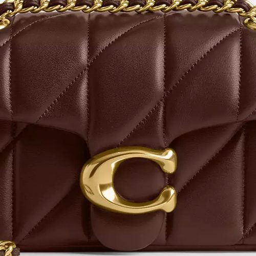 Coach Tabby Shoulder Bag 20 With Pillow Quilting in smooth leather Brass Maple