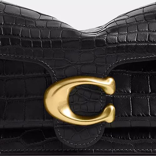 Coach Tabby Shoulder Bag 26 In Alligator in Black