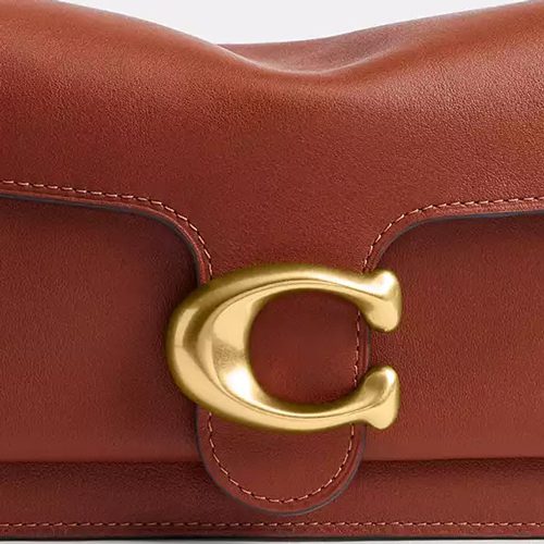 Coach Tabby Shoulder Bag 26 in natural grain leather Brass Pecan
