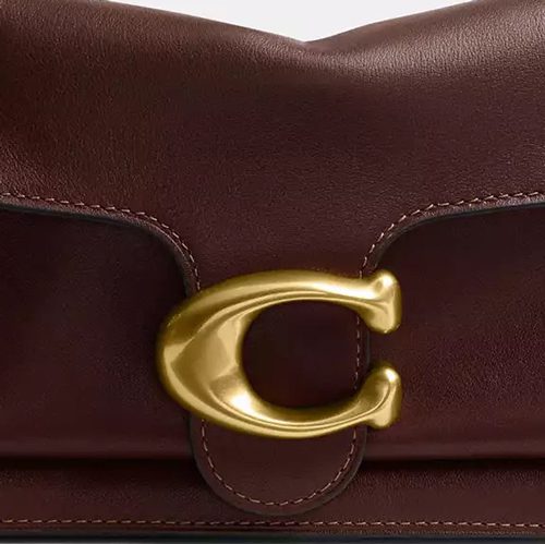 Coach Tabby Shoulder Bag 26 in natural grain leather Maple Brass