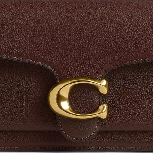 Coach Tabby Shoulder Bag 26 in polished pebble leather Brass Maple