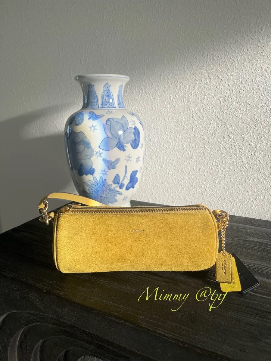 Coach barrel bag yellow