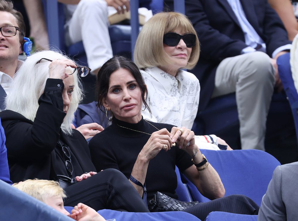 Courteny Cox Anna WintourUS Open