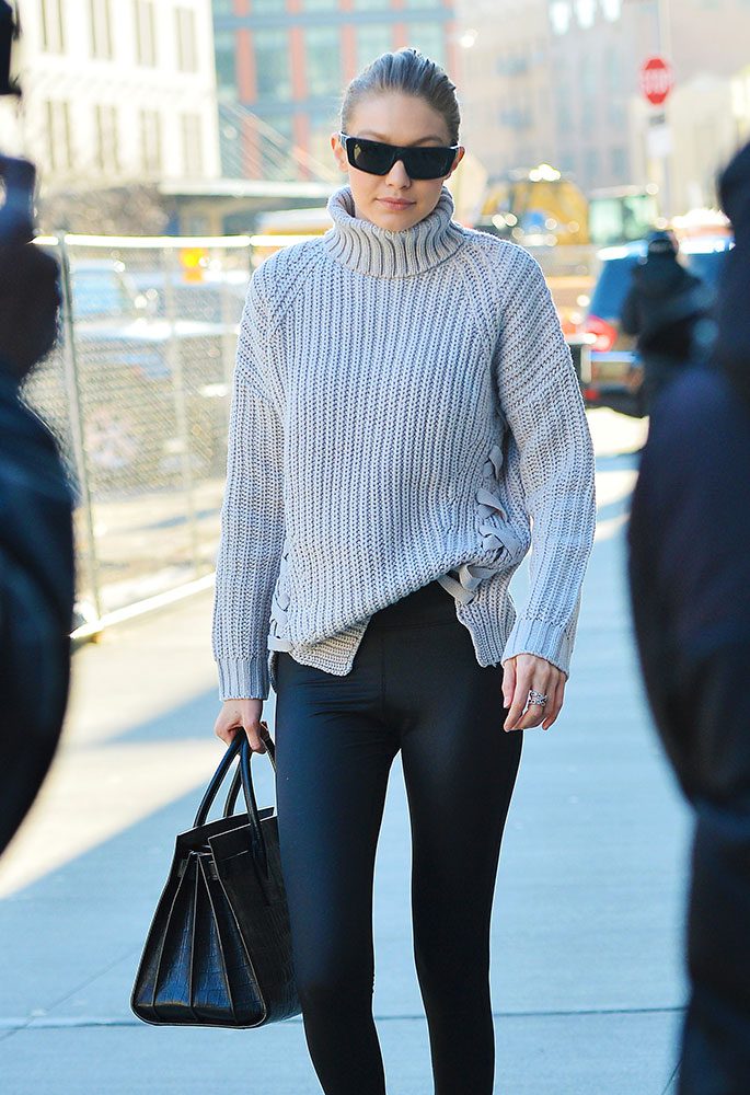 Gigi Hadid Saint Laurent Sac de Jour Bag 1