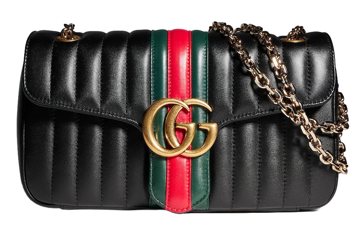 Gucci Jetset GG Marmont medium shoulder bag in Black