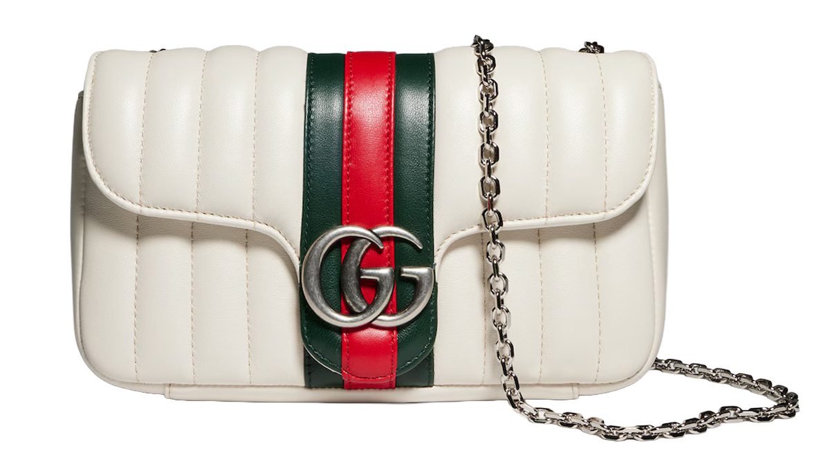 Gucci Jetset GG Marmont small shoulder bag in white