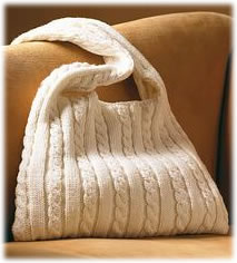 Viking Cable Bag Knit Bag Pattern pdf by KristiHolaasDesigns