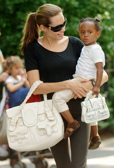 The Many Bags of Angelina Jolie - PurseBlog  Celebrity bags, Black  designer bags, Angelina jolie