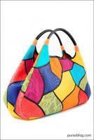 Carlos Falchi East/West Tote with Patchwork in Multi Bright - $3,490