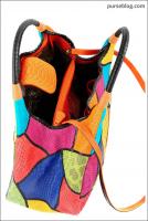 Carlos Falchi East/West Tote with Patchwork in Multi Bright - $3,490