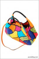 Carlos Falchi East/West Tote with Patchwork in Multi Bright - $3,490