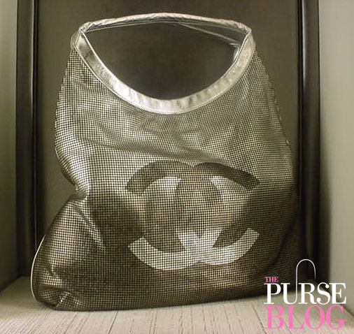 chanel hollywood hobo silver