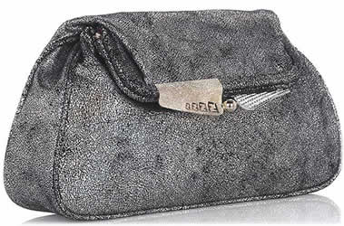 fendi hologram suede clutch