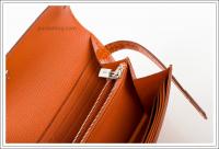 Hermes Kelly Long Wallet in orange, matte alligator