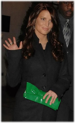 Jessica Simpson Christian Louboutin Satin Evening Bag