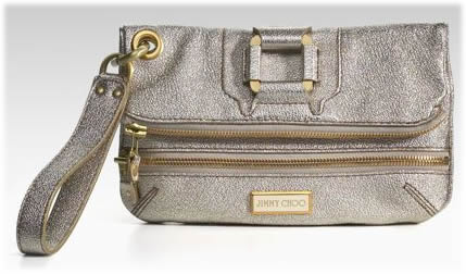 Jimmy Choo Metallic Foldover Clutch